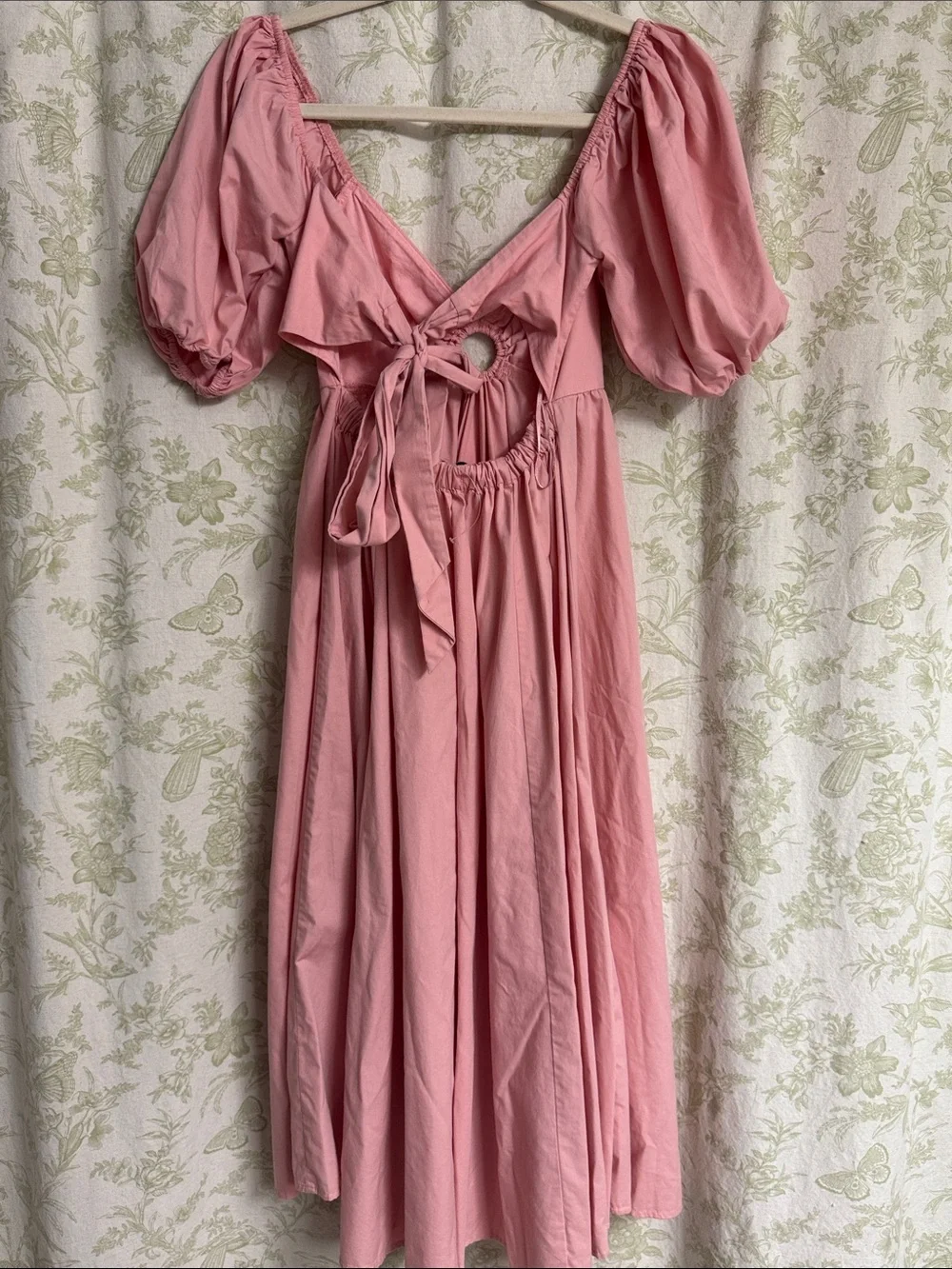Abercrombie & Fitch Puff Sleeve Midi Dress